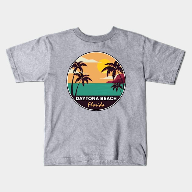 Daytona Beach Florida Kids T-Shirt by Mark Studio